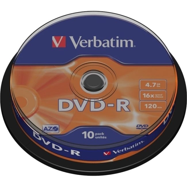 DVD-R 10 Stück 4.7 GB, 16x, 10er DVD-Rohlinge