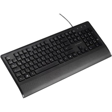 Multimedia Tastatur mit Handballenauflage schwarz Tastatur