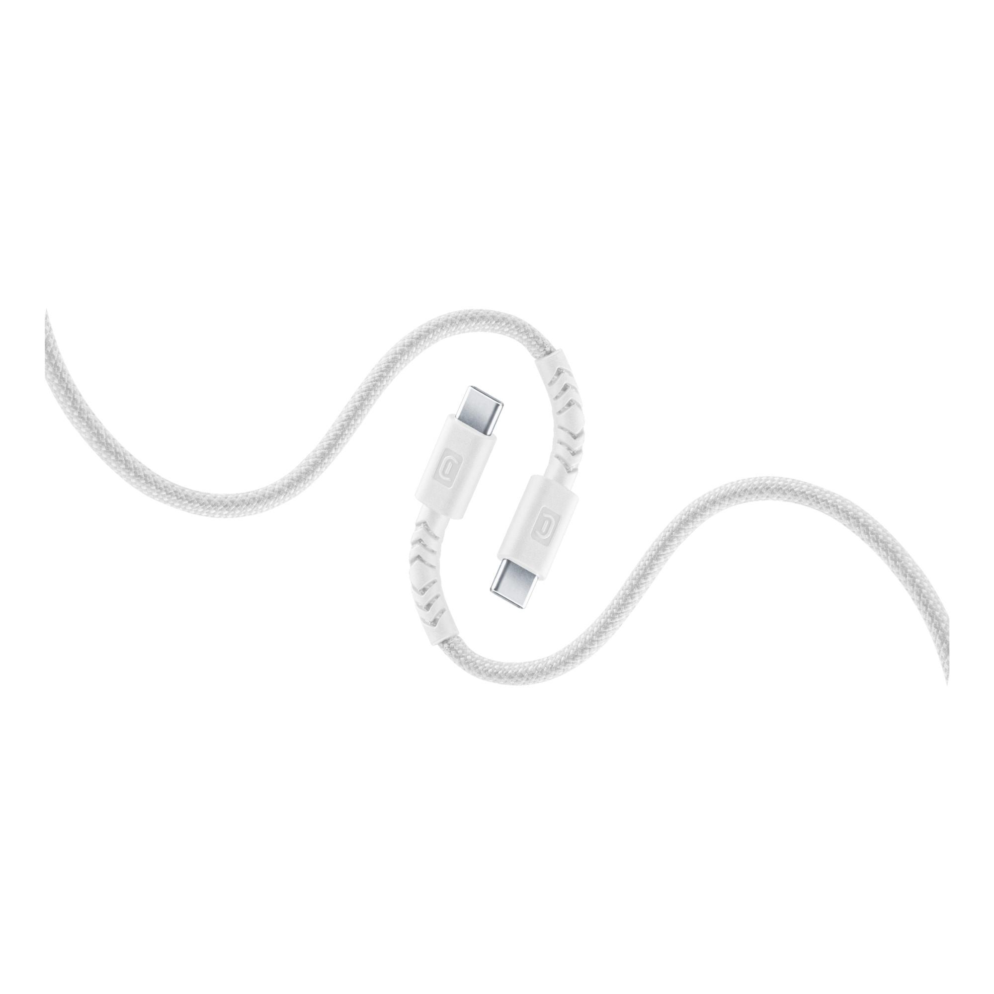 Flexi Braided Data Cable 2,5 m USB Typ-C/ Typ-C 60W White (61622)