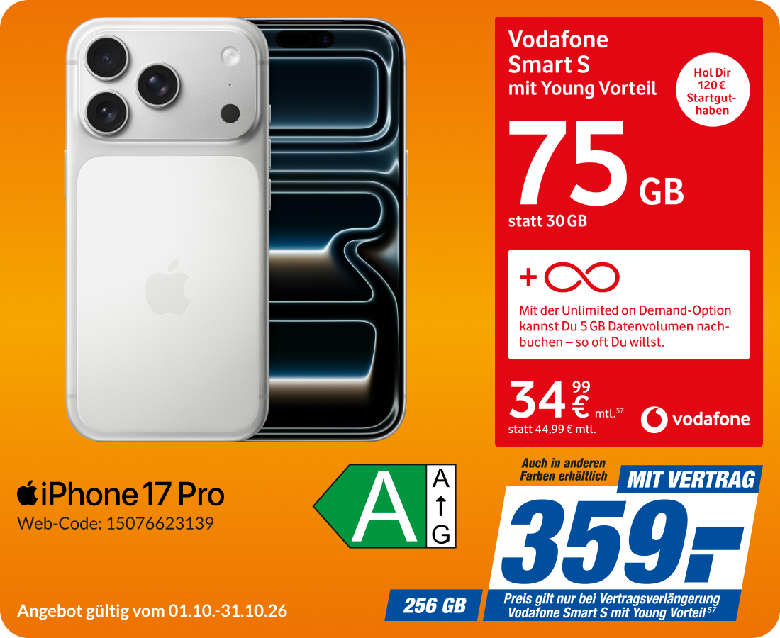 iPhone 17 Pro mit Smart S für 359€!