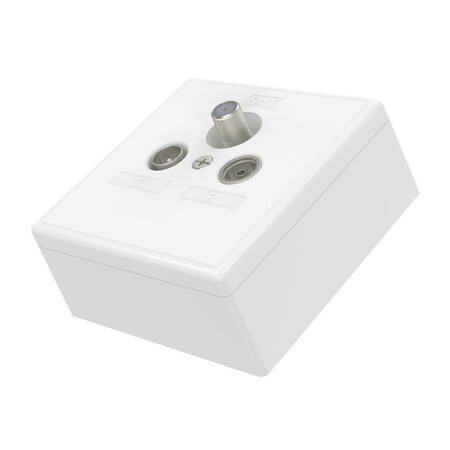 Universelle Antennendose "Skitu", Durchgangsdose, 10 dB, 4in1