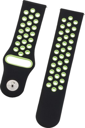Armband 22mm Dual Silicon Black/ Green