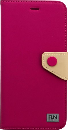 14636 Fun Trend Book Case für Apple iPhone 6 plus magenta