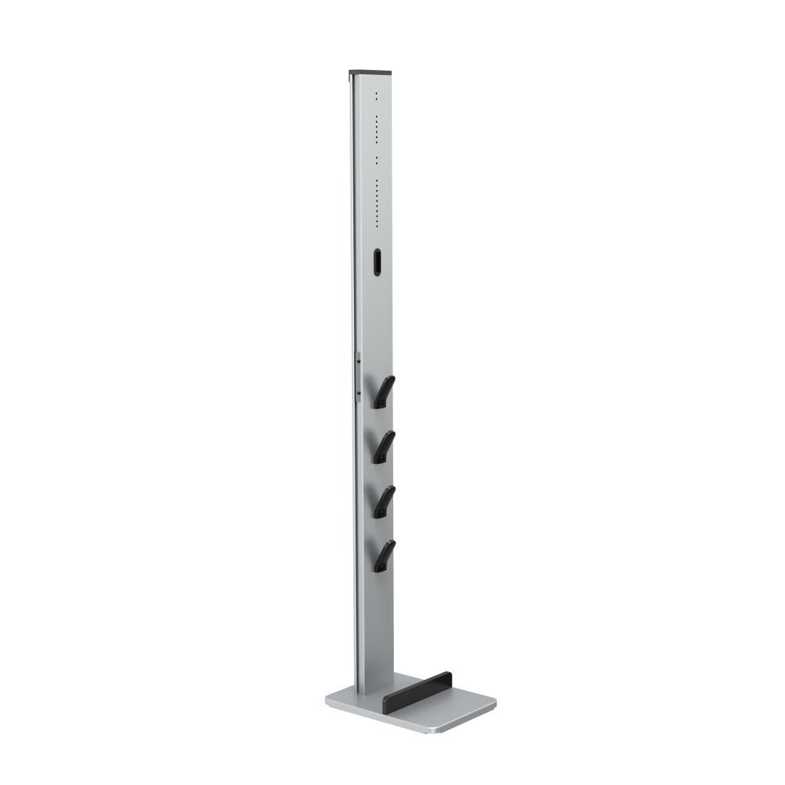 Standfuß-Organizer für Akkustaubsauger, 29,5 x 22 x 128 cm, Silber/Schwarz (00110235)