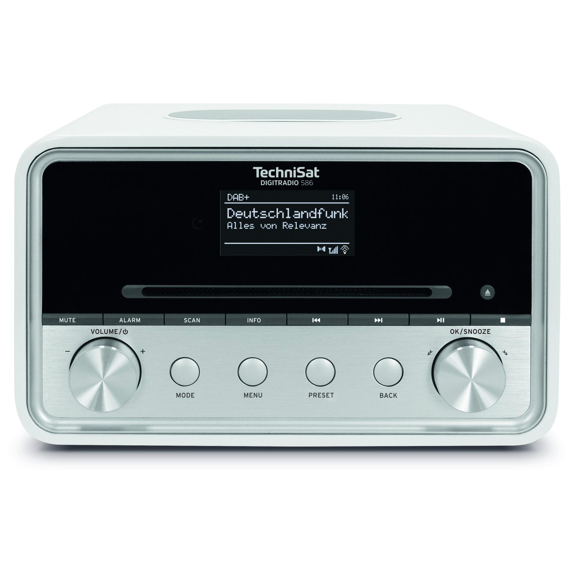 DIGITRADIO 586, Weiß/Silber DAB+ Internetradio mit CD-Player