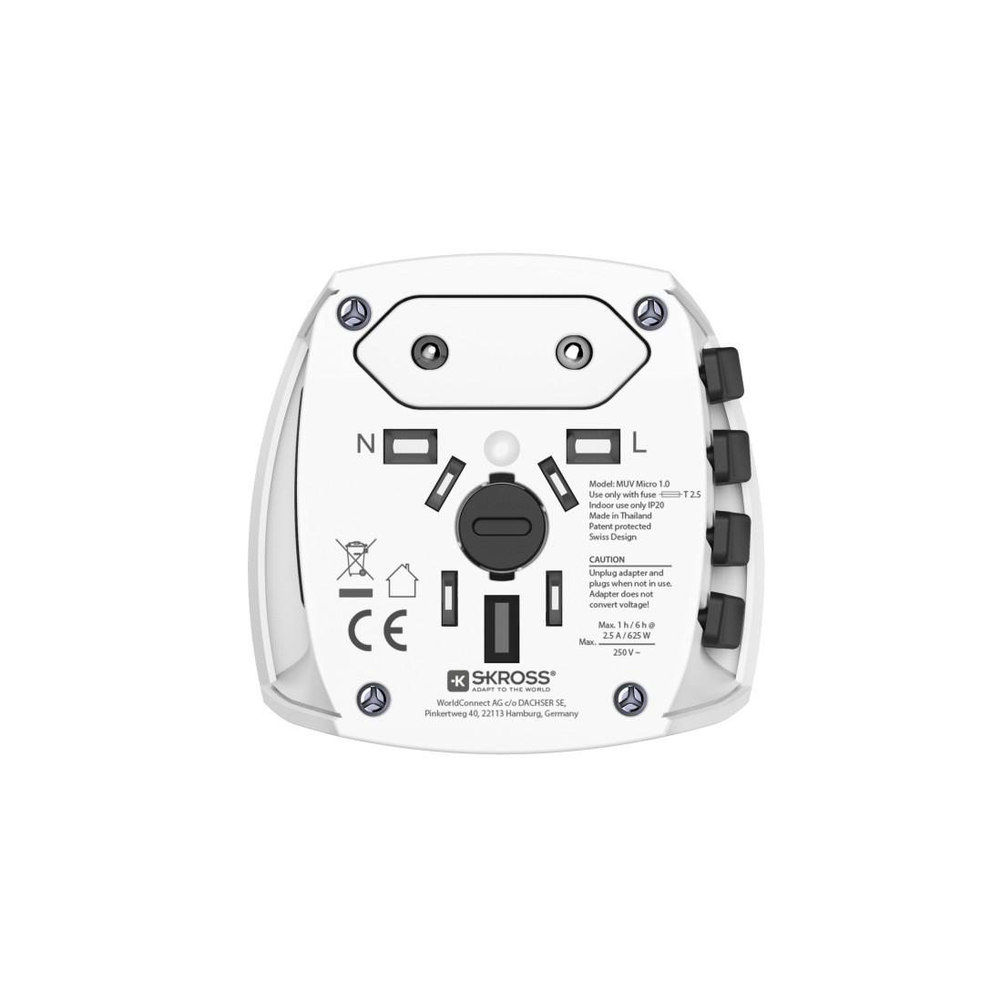 Weltreiseadapter "MUV Micro", 2-polig (00223476)