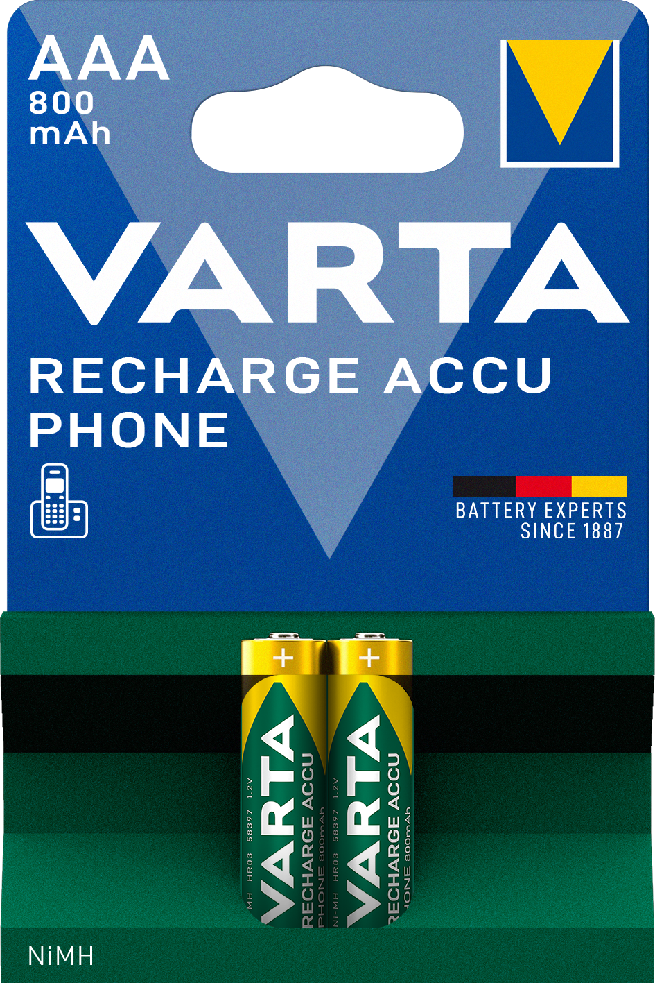 RECHARGE ACCU Phone AAA, 2er Blister Akku