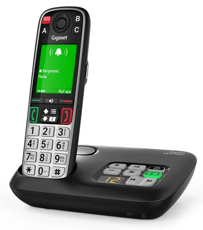 EASY 500A, Schwarz Schnurloses Telefon