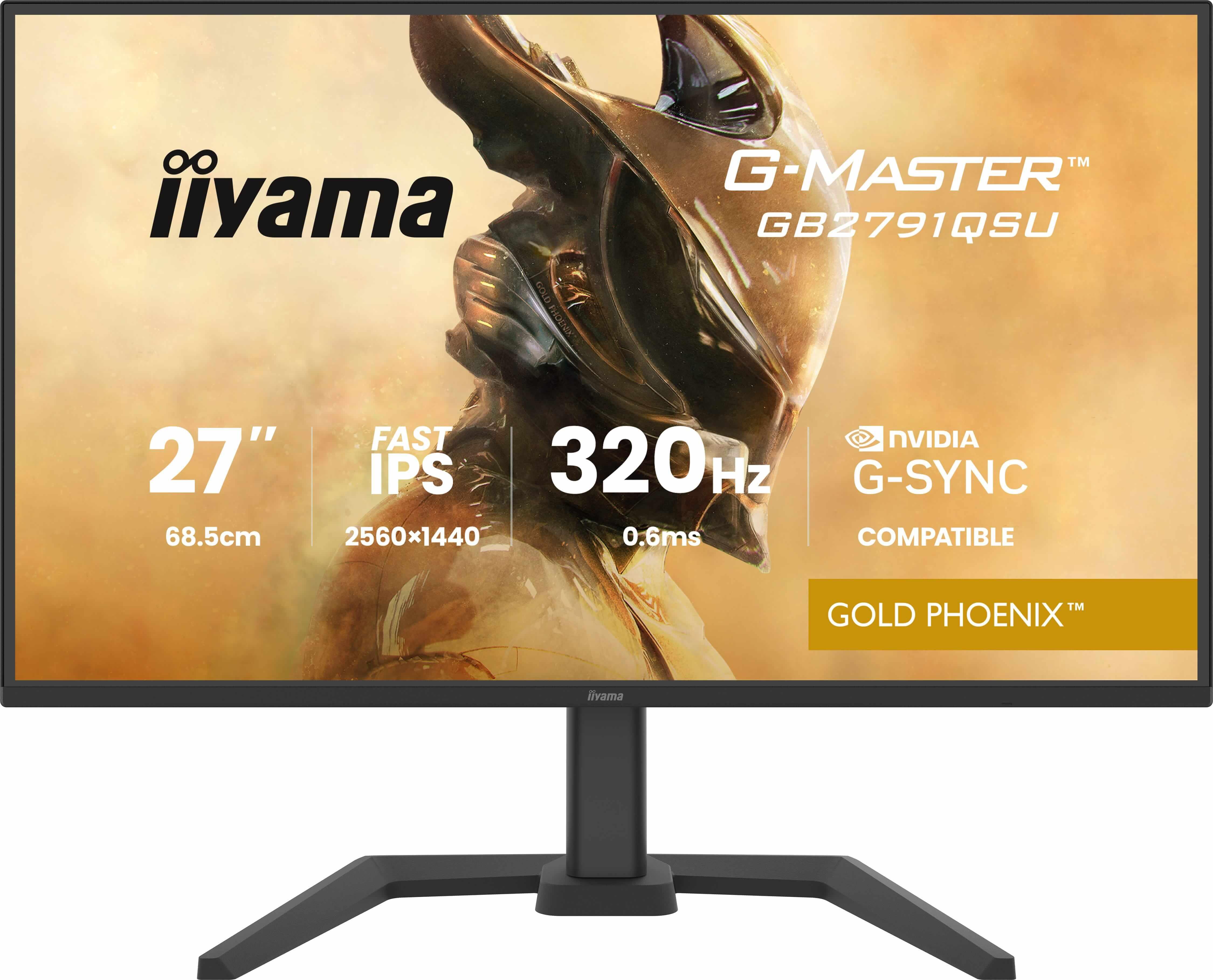 G-Master Gold Phoenix GB2791QSU-B1, Schwarz, 27 Zoll, QHD, Fast IPS, 320 Hz, 0,6 ms Gaming-Monitor
