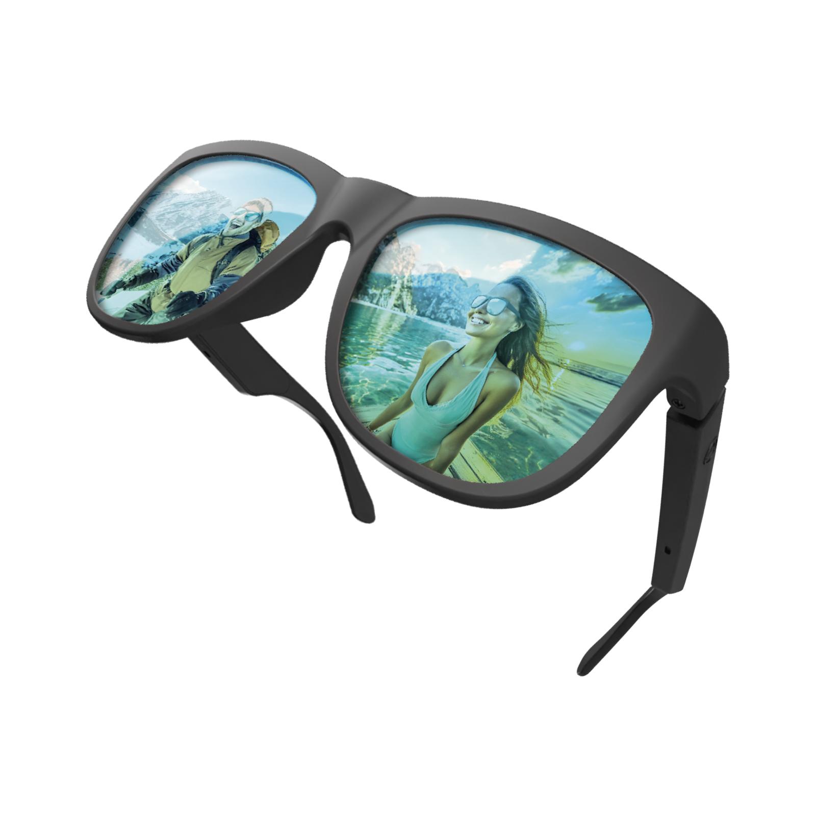 Polarisierte Sonnenbrille mit integrierten kabellosen Kopfhörern, schwarz Open-Ear Kopfhörer