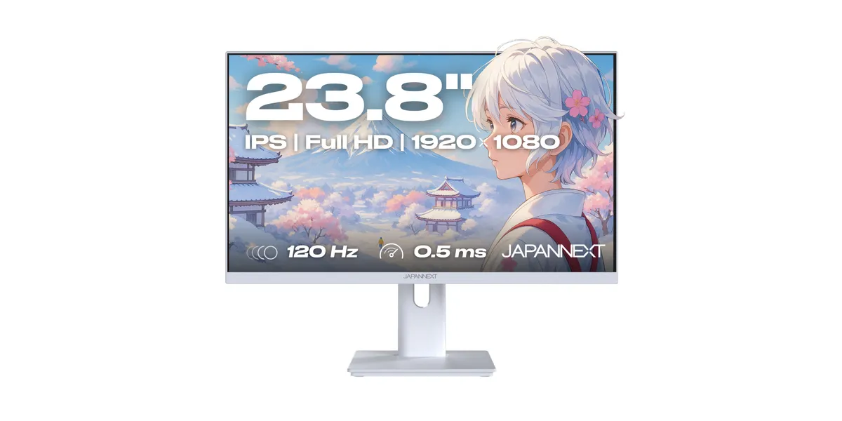 JN-I238FHD120F-HSP-W, Weiß, 23,8 Zoll, Full HD, IPS, 120 Hz, 0,5 ms Gaming-Monitor