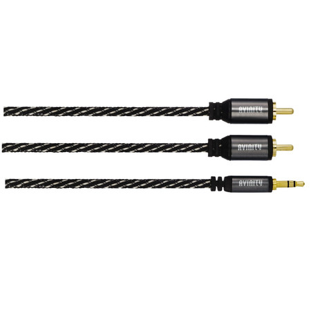 Audio-Kabel, 2 Cinch-Stecker - 3,5-mm-Klinken-Stecker Stereo, 0,5 m