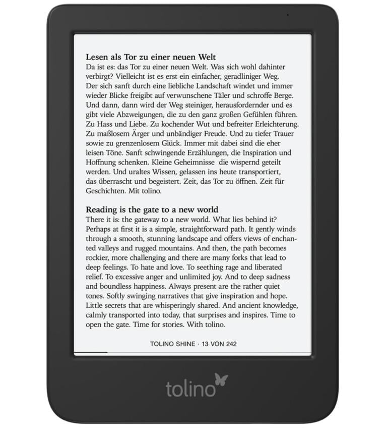 shine 5. Gen. (2024) eBook-Reader, Schwarz