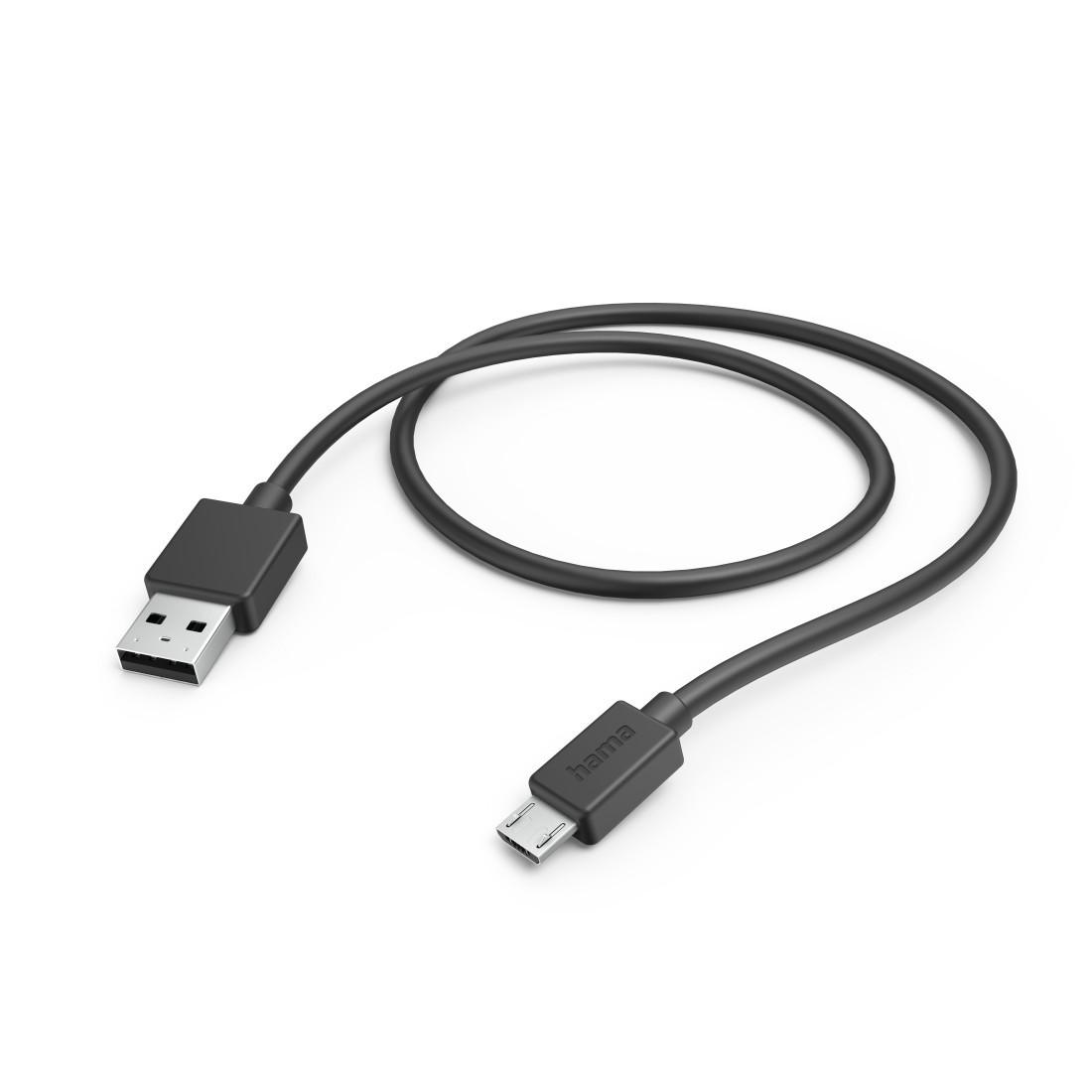 Ladekabel, USB-A - Micro-USB, 1 m, Schwarz (00201584)