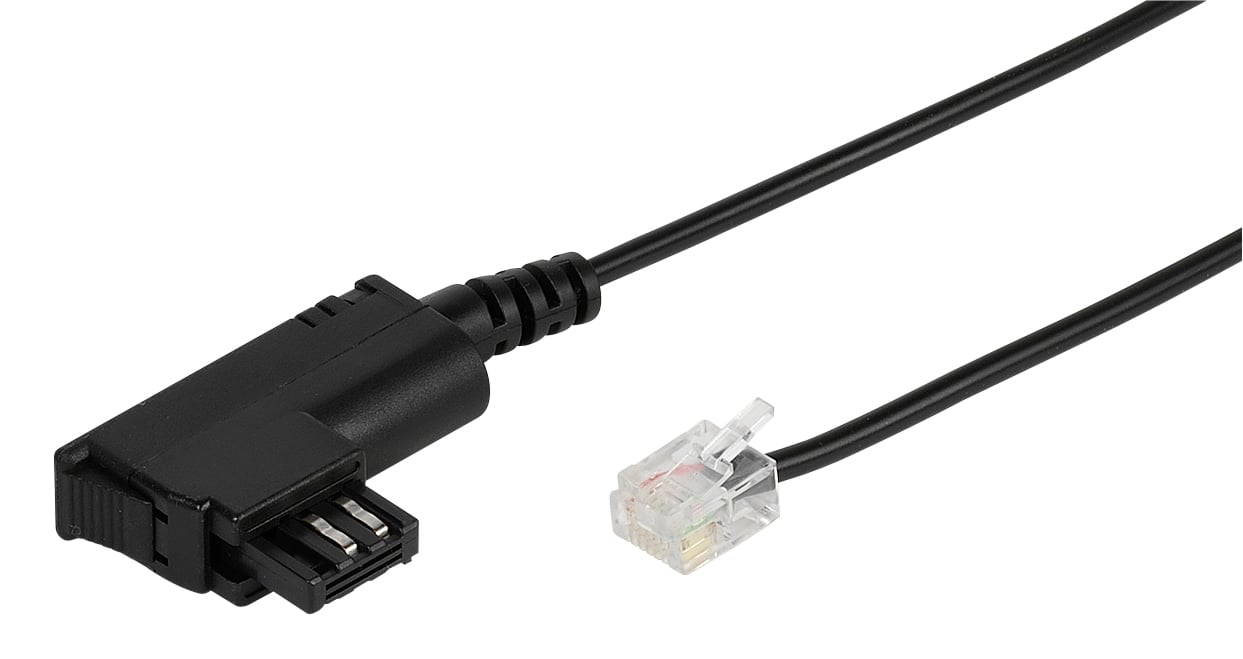 Telefon Anschlusskabel, TAE-F-Stecker auf RJ11-Stecker 4p4c, 3m (45075)
