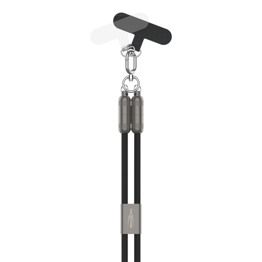Lanyard Kabel USB-C zu USB-C, 120 cm, Schwarz