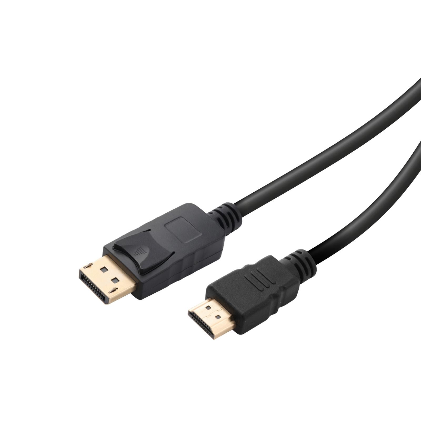 1,5 m High Speed HDMI Kabel DisplayPort 2.0 Gold kompatibel 4K