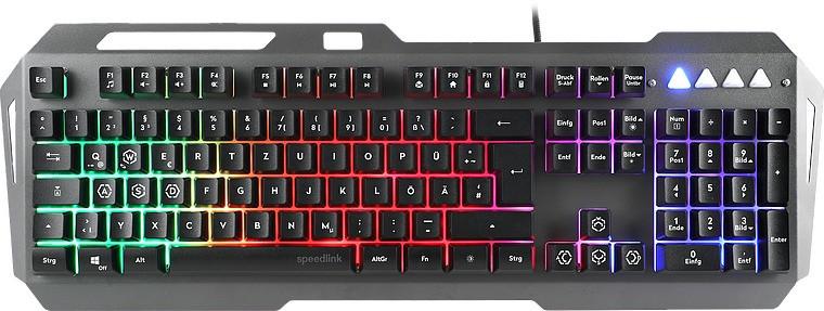 Lunera Metal RGB Rainbow Gaming Keyboard, Schwarz