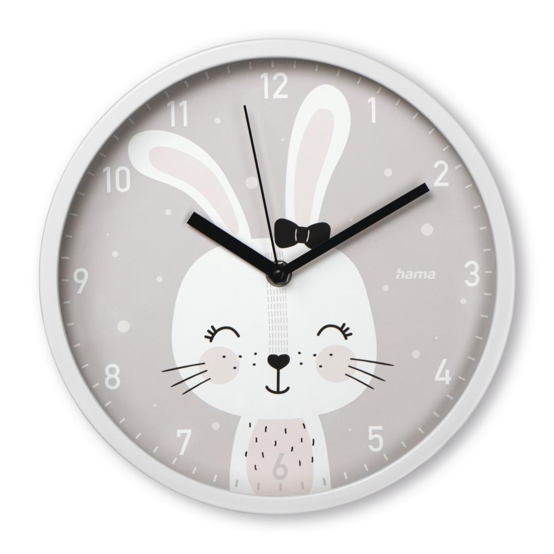 Kinder-Wanduhr "Maui", ohne Ticken, für Kinderzimmer, analog, Ø 25 cm (00185898)
