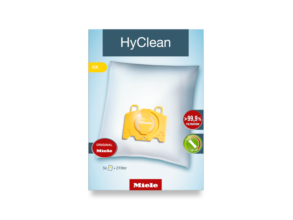 HyClean KK 3D (5 Beutel, 2 Filter) Staubsaugerbeutel