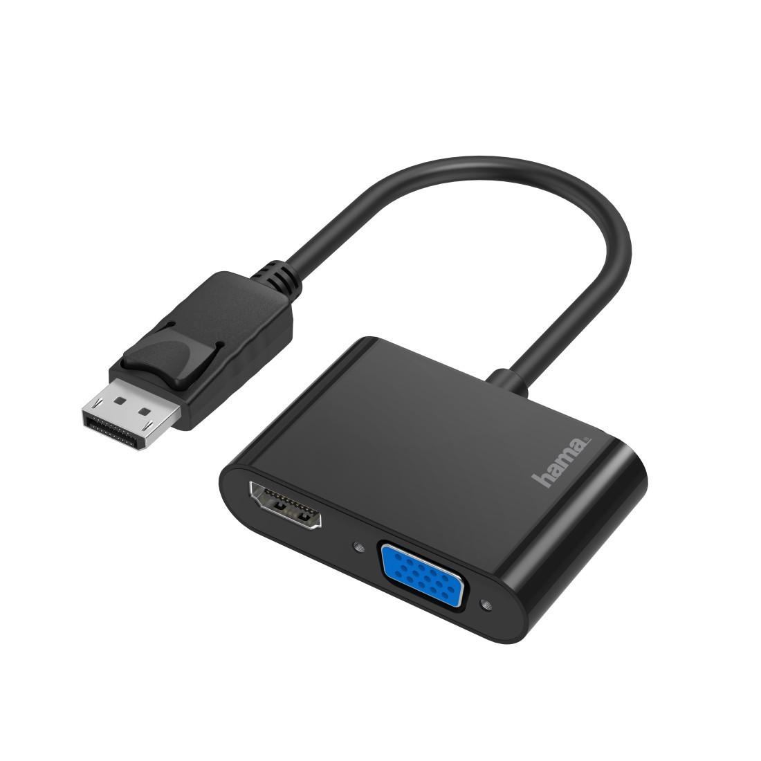 Video-Adapter, 2in1, DisplayPort-Stecker - VGA & HDMI™-Buchse, Ultra-HD 4K (00200334)