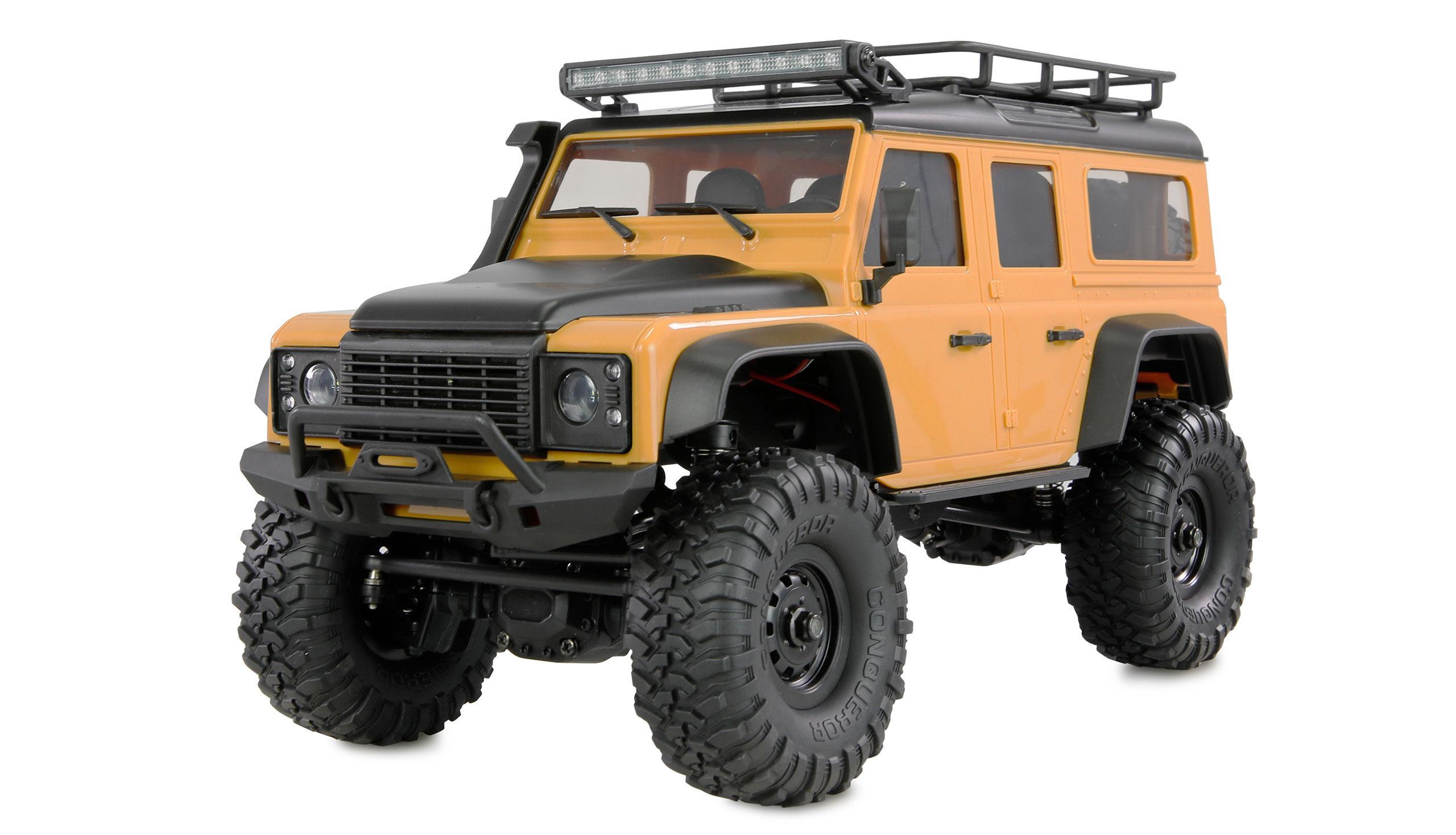 RC Crawler Mini-D90 AMXRock 4WD 1:16 RTR gelb Ferngesteuertes Auto
