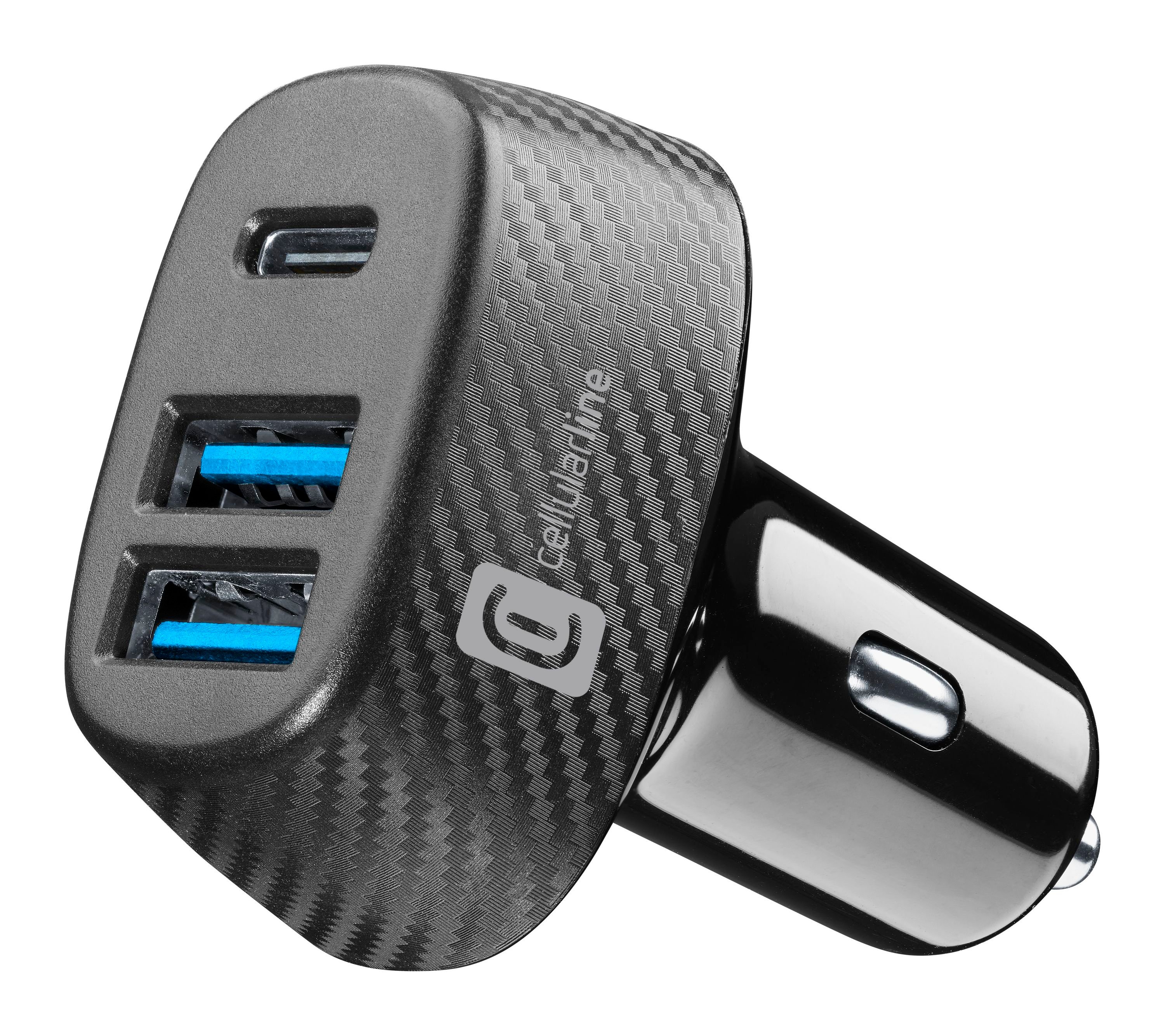 USB Car Charger Multipower Trio 44W Black (60073)