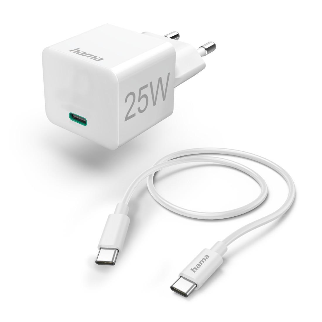 Schnellladegerät mit Ladekabel USB-C, Mini-Ladegerät, PD, 25 W, 1,5 m, WS (00201624)