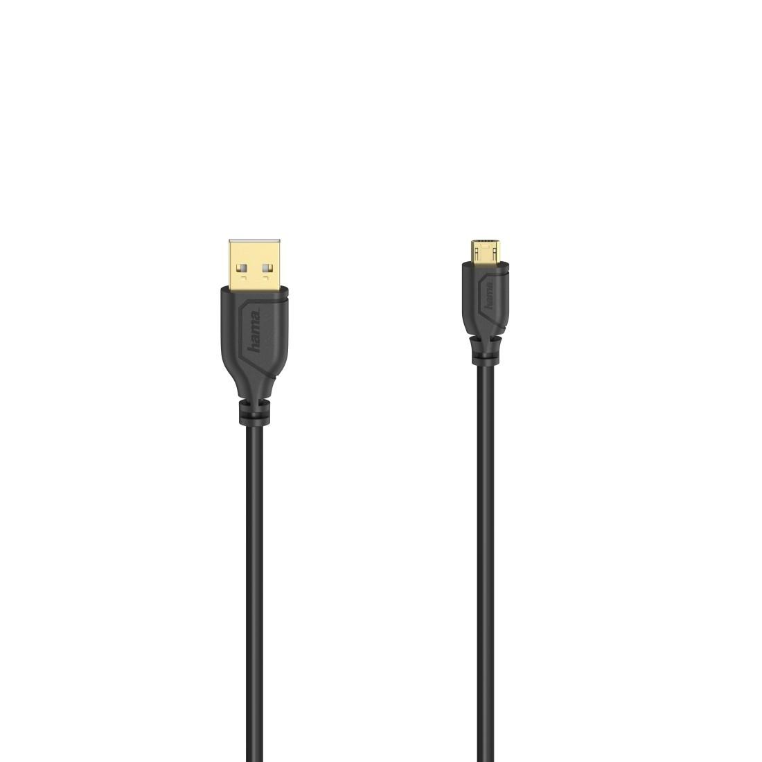 Micro-USB-Kabel "Flexi-Slim", USB 2.0, 480 Mbit/s, 0,75 m (00200610)