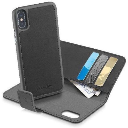 COMBO, Buchklapptasche + Kartenfach + Backcover für Apple iPhone X