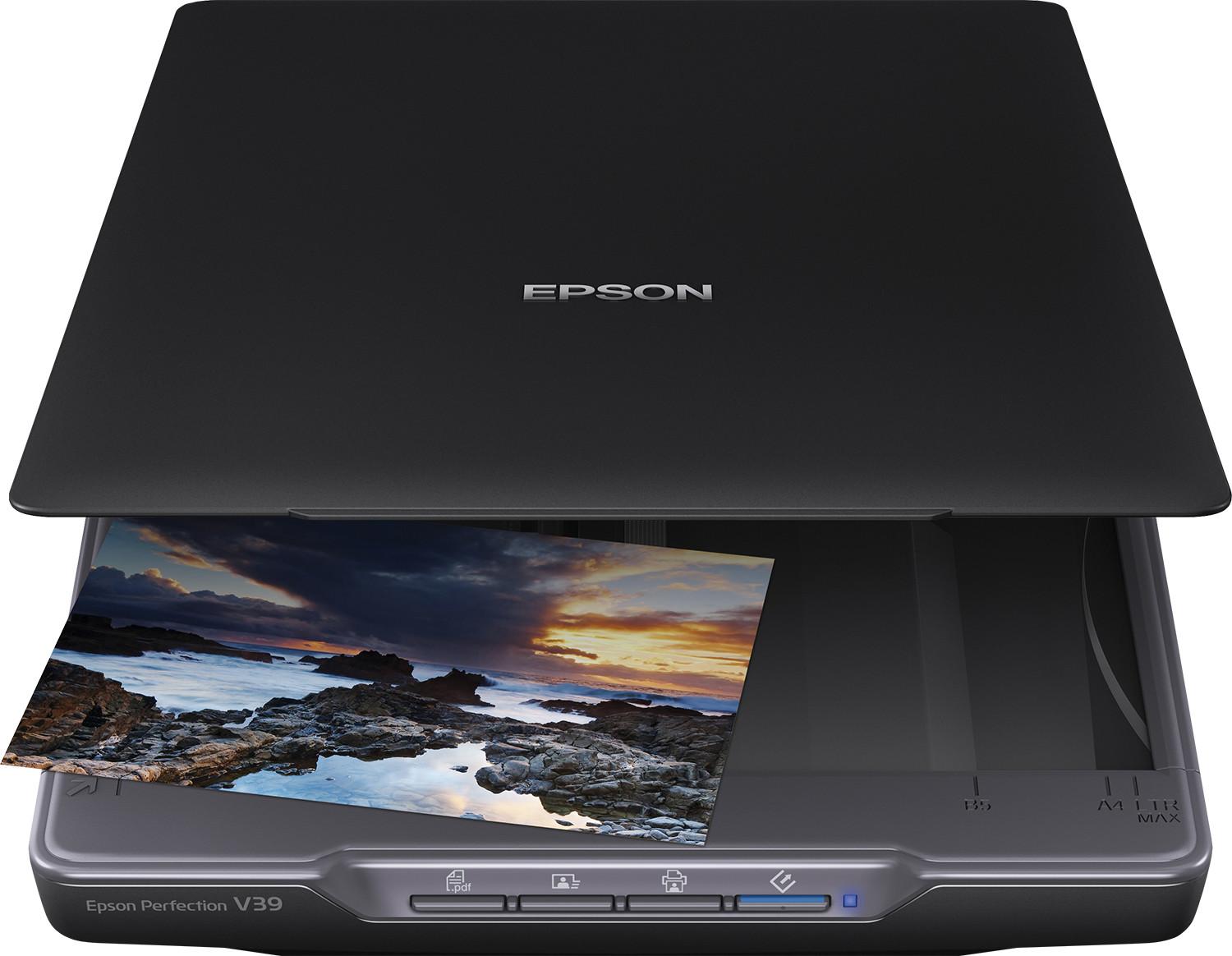 Scanner Perfection V39II Flachbettscanner, 4800 x 4800 DPI, A4, Schwarz
