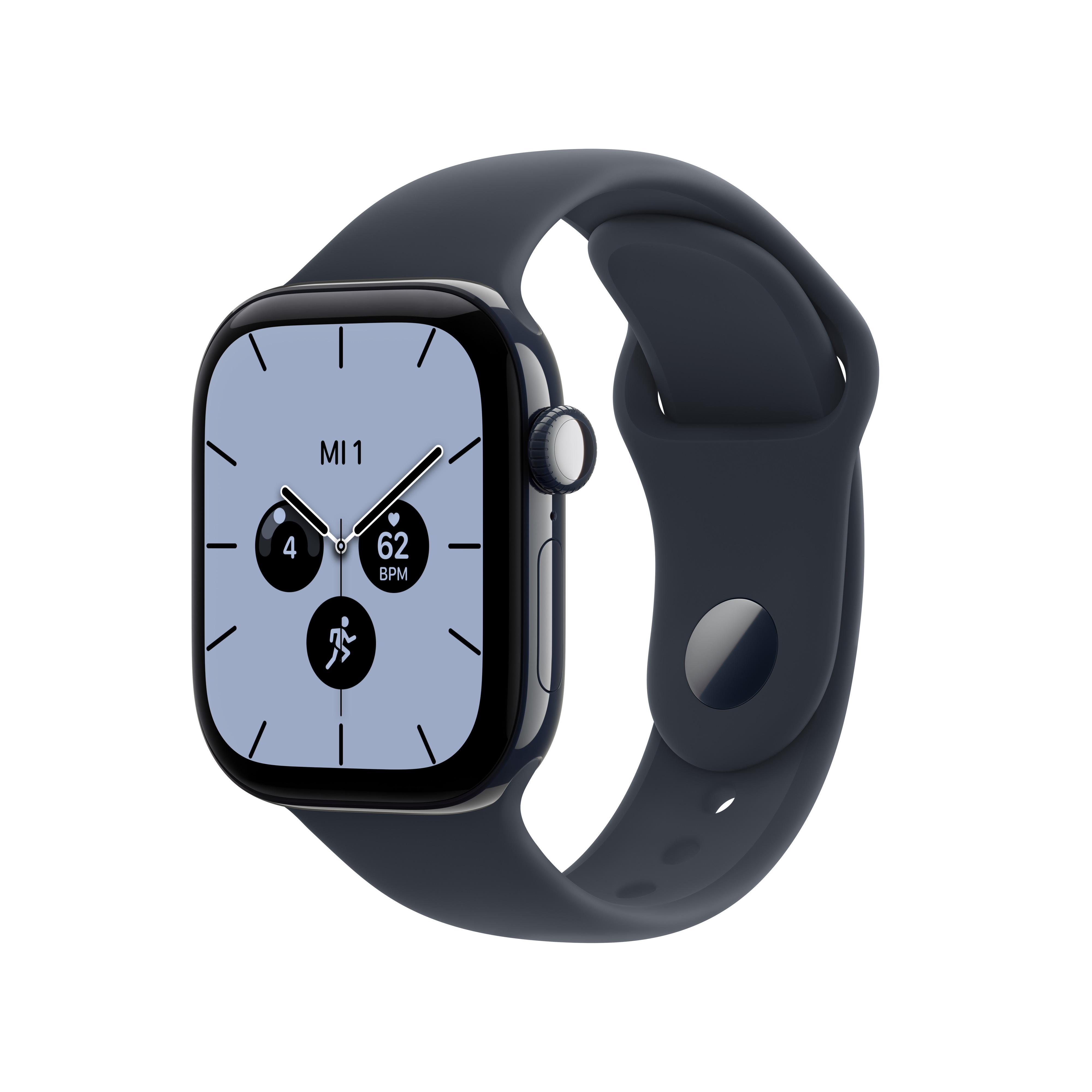 Watch Series 12, GPS + Cellular, 42mm, Nachtblau Keramikgehäuse mit Navyblau Sportband - S/M Smartwatch