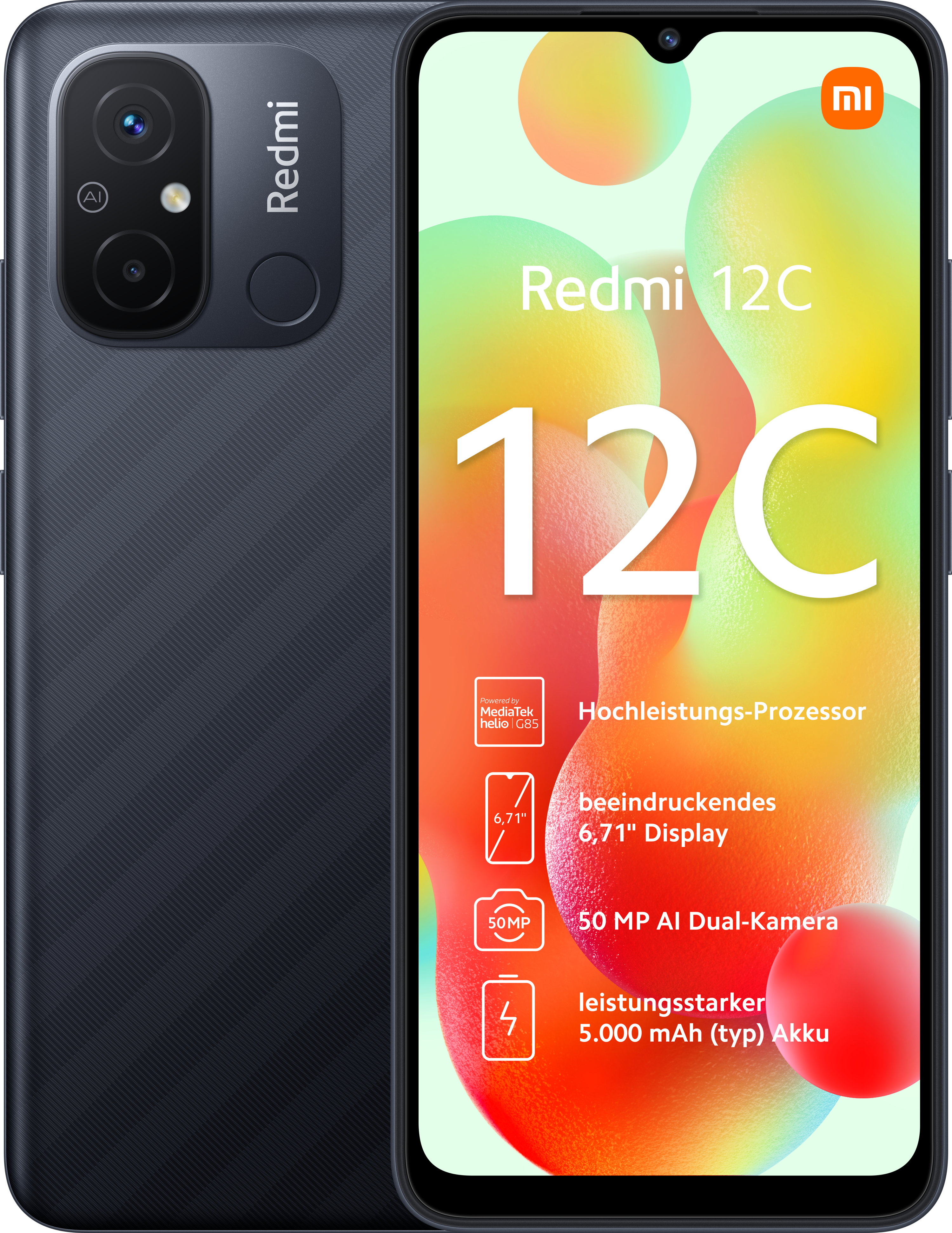 Redmi 12C 4GB+128GB Graphite Gray Smartphone