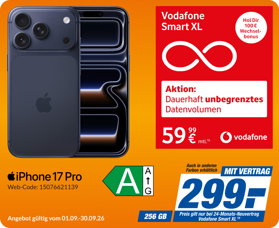 iPhone 17 Pro mit Smart XL für 299€!