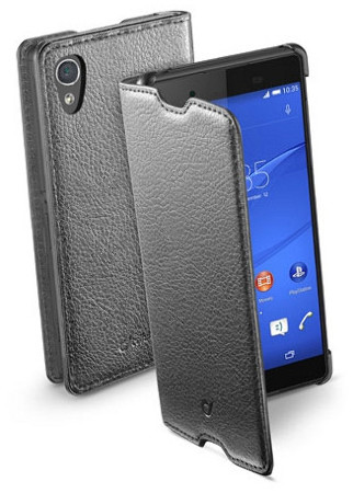 Kunstleder Buchklapptasche für Sony Xperia Z3 + schwarz