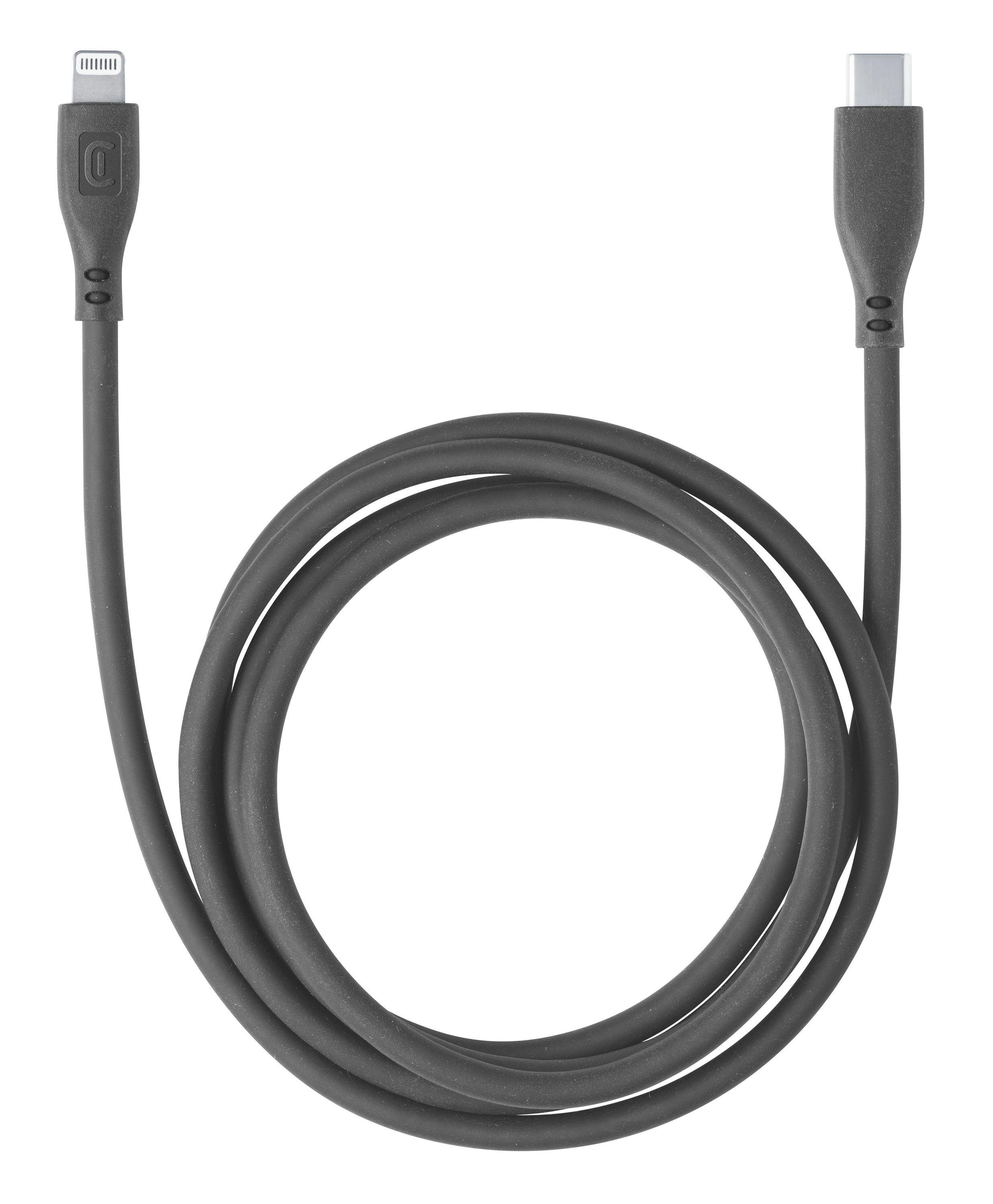 Soft Data Cable USB Typ-C/ Lightning 1,2m Black (60191)