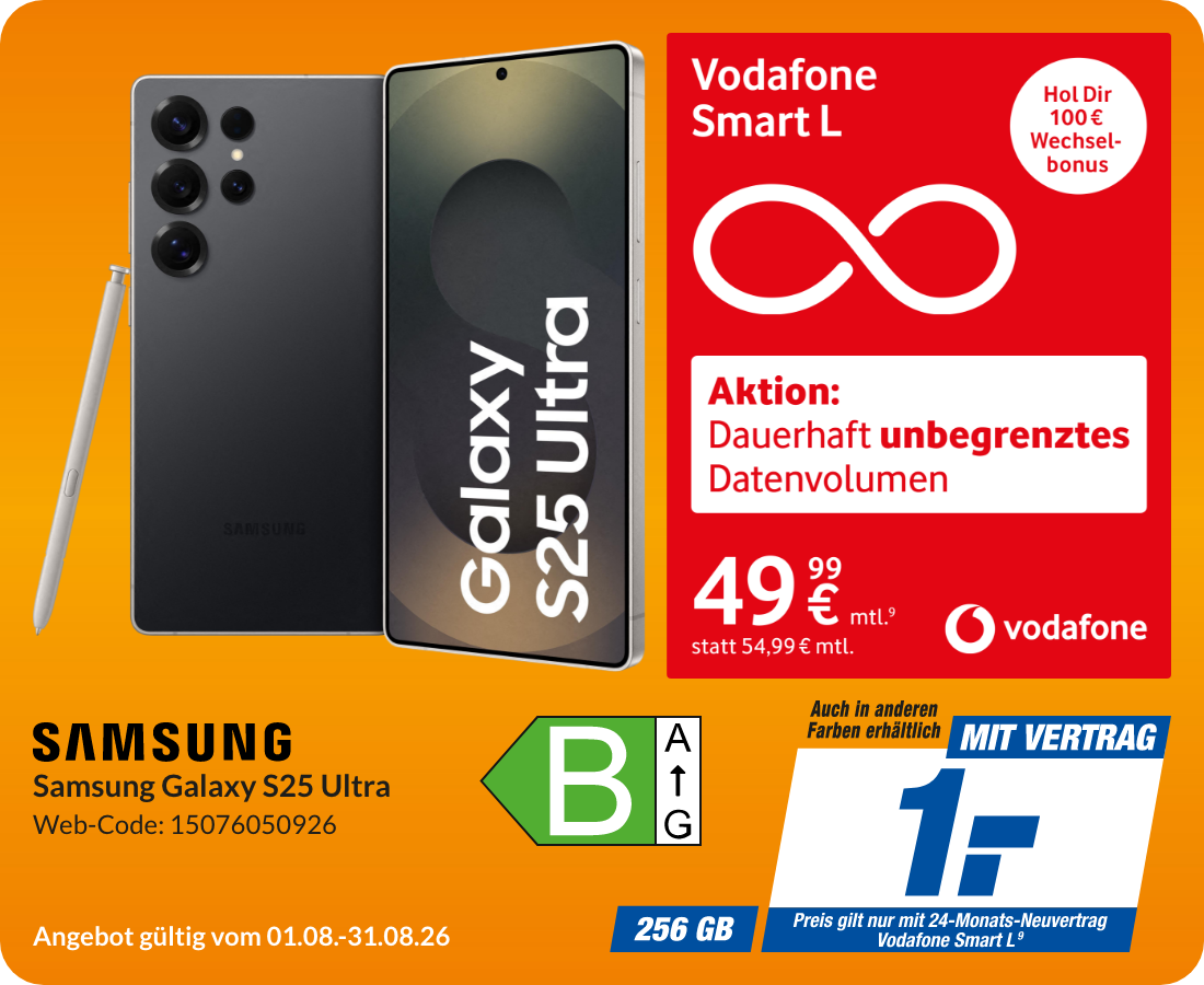Galaxy S25 Ultra mit Smart L für 1€!