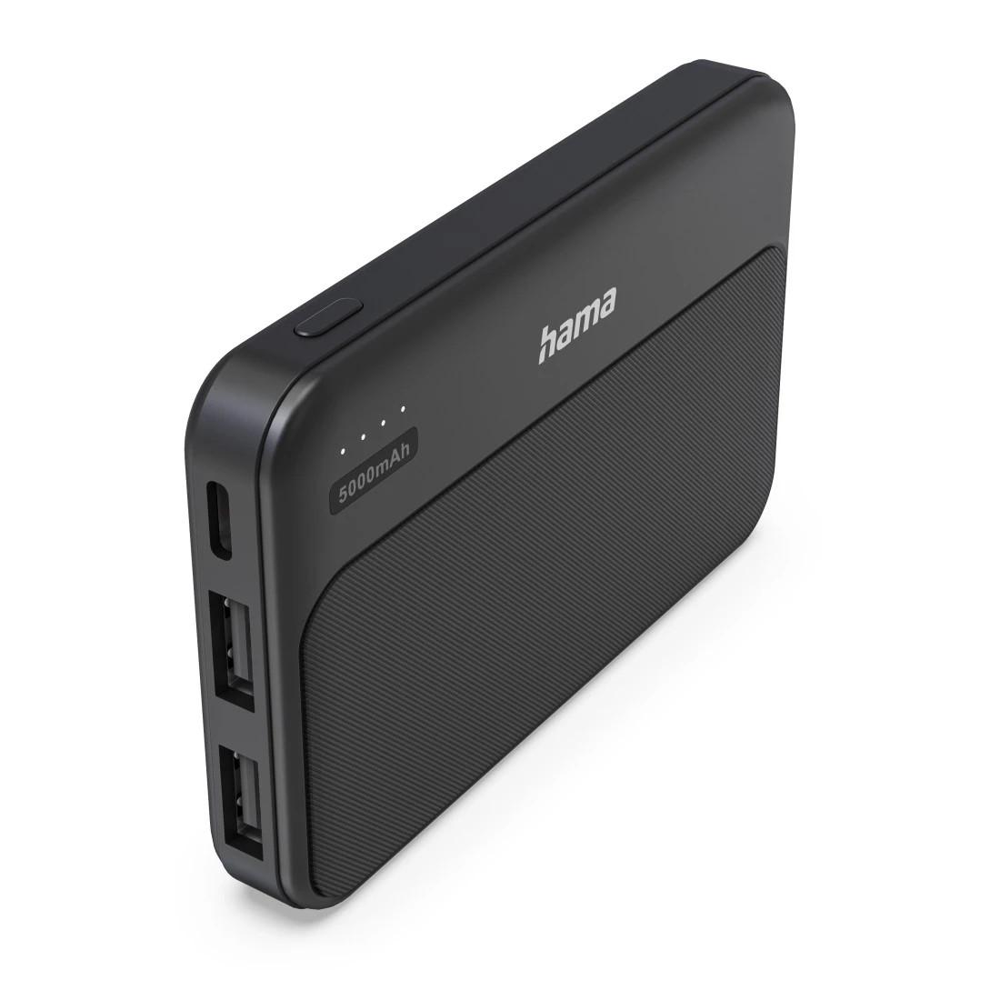 Power Pack "Pocket 5", 5000mAh, Ausgänge: 2x USB-A, Anthrazit (00201769)