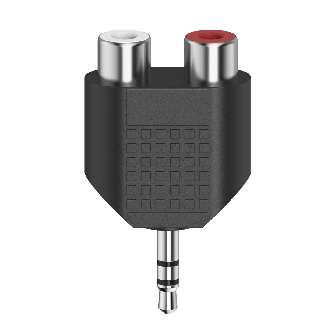 Audio-Kurzadapter, 3,5-mm-Klinken-Stecker Stereo - 2x Cinch-Kupplung (00205187)