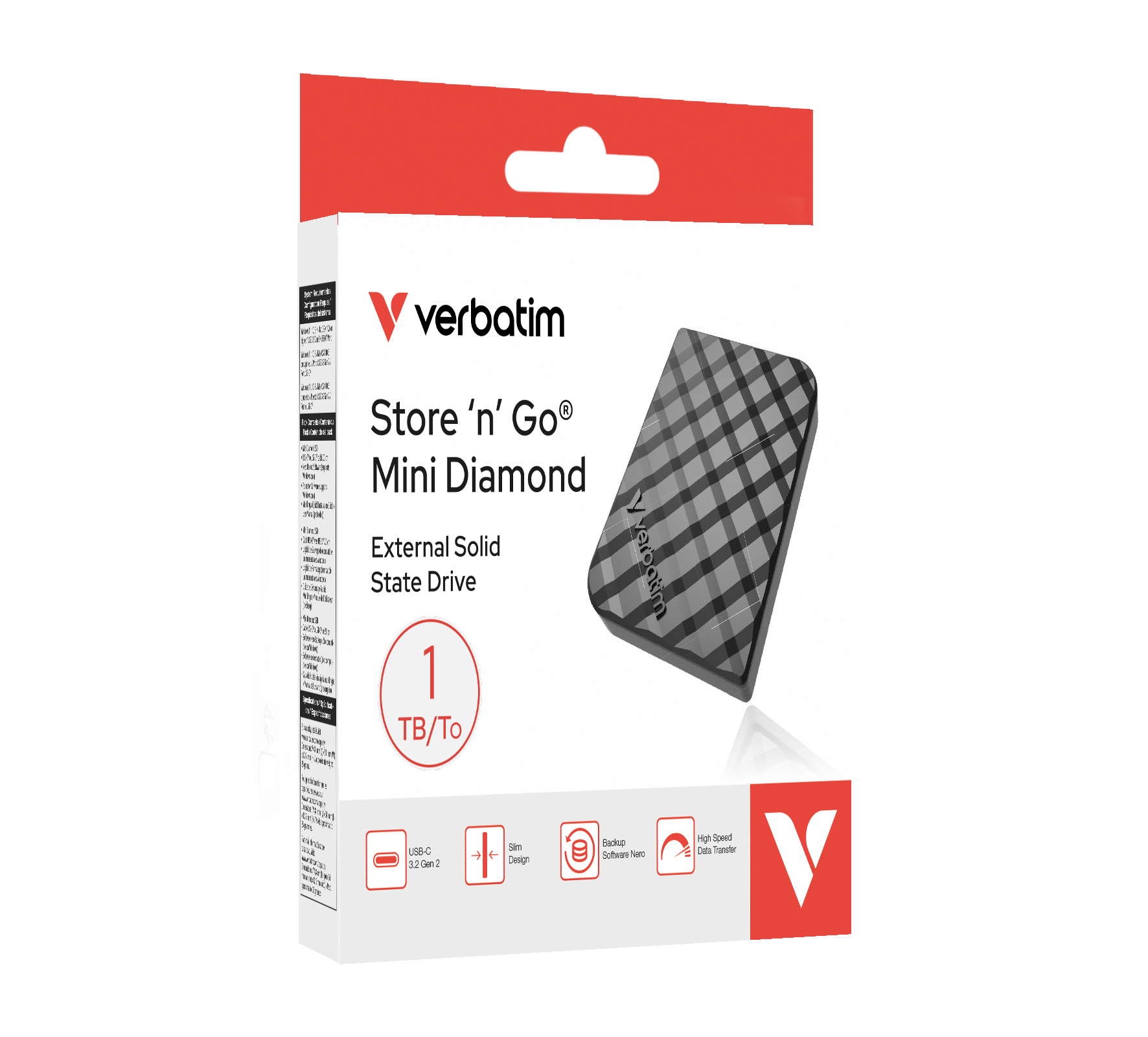 Store 'n' Go Mini Diamond SSD 1 TB, Schwarz
