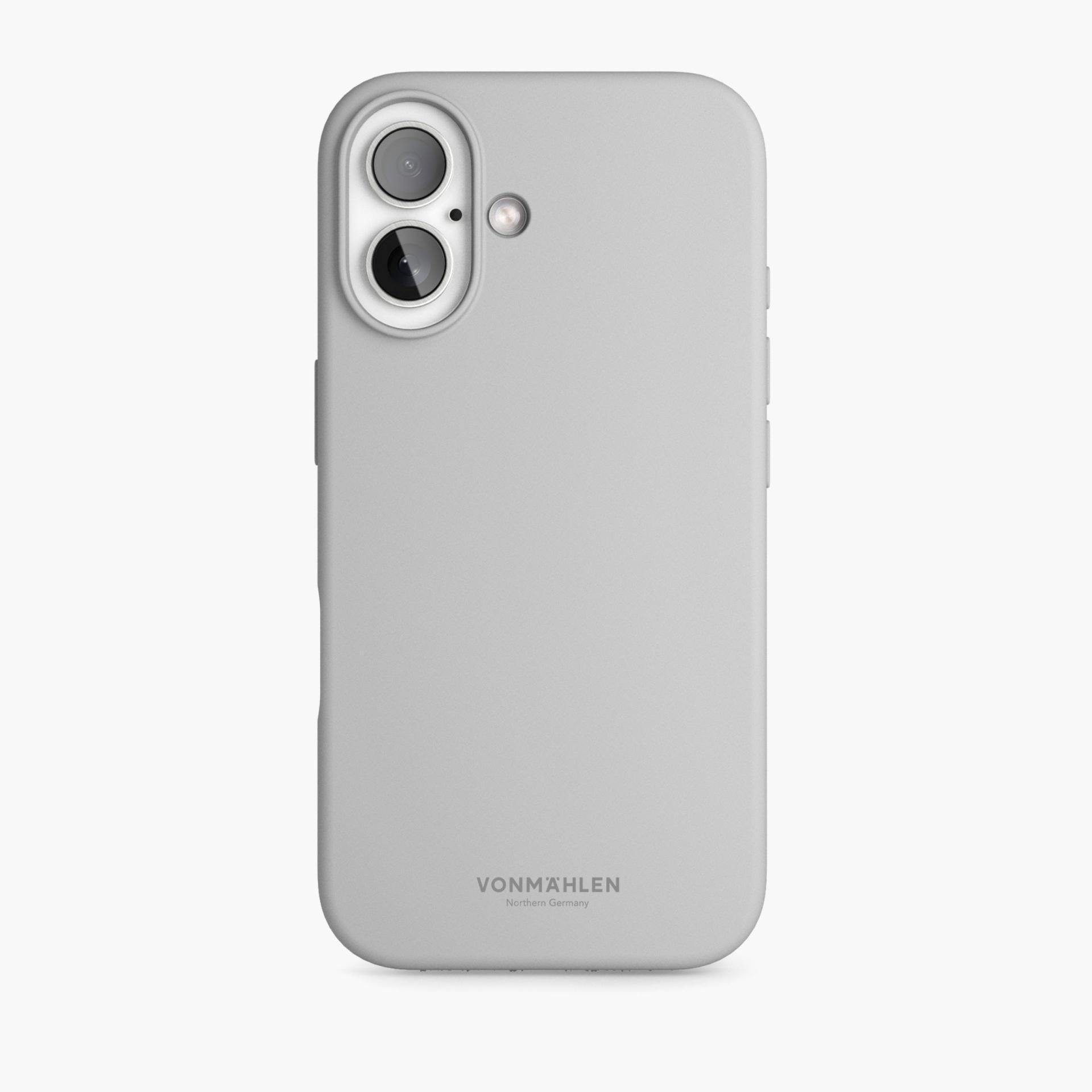 Soft Silicone Case - Schutzhülle aus Silikon, MagSafe kompatibel iPhone 16, Light Gray Handyhülle