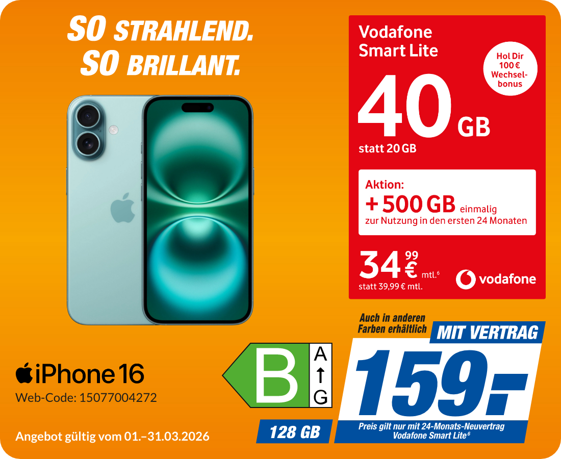 iPhone 16 mit Smart lite für 159€!