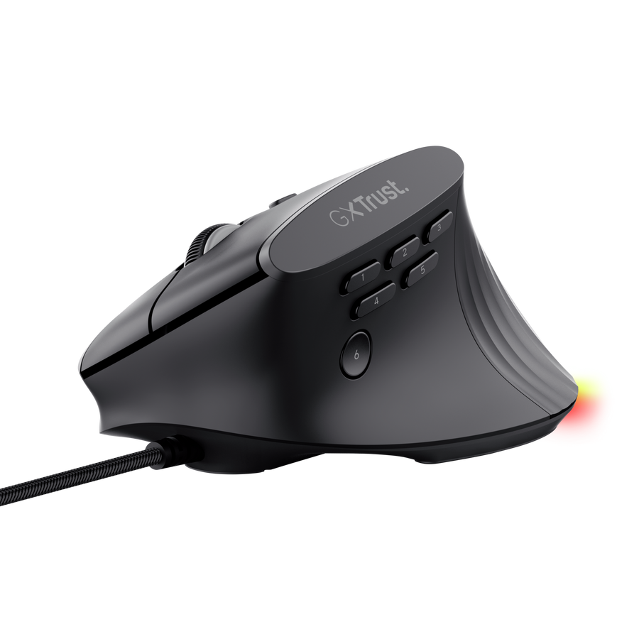 GXT 145 Rexxa Ergonomische Gaming-Maus mit Beleuchtung, Schwarz