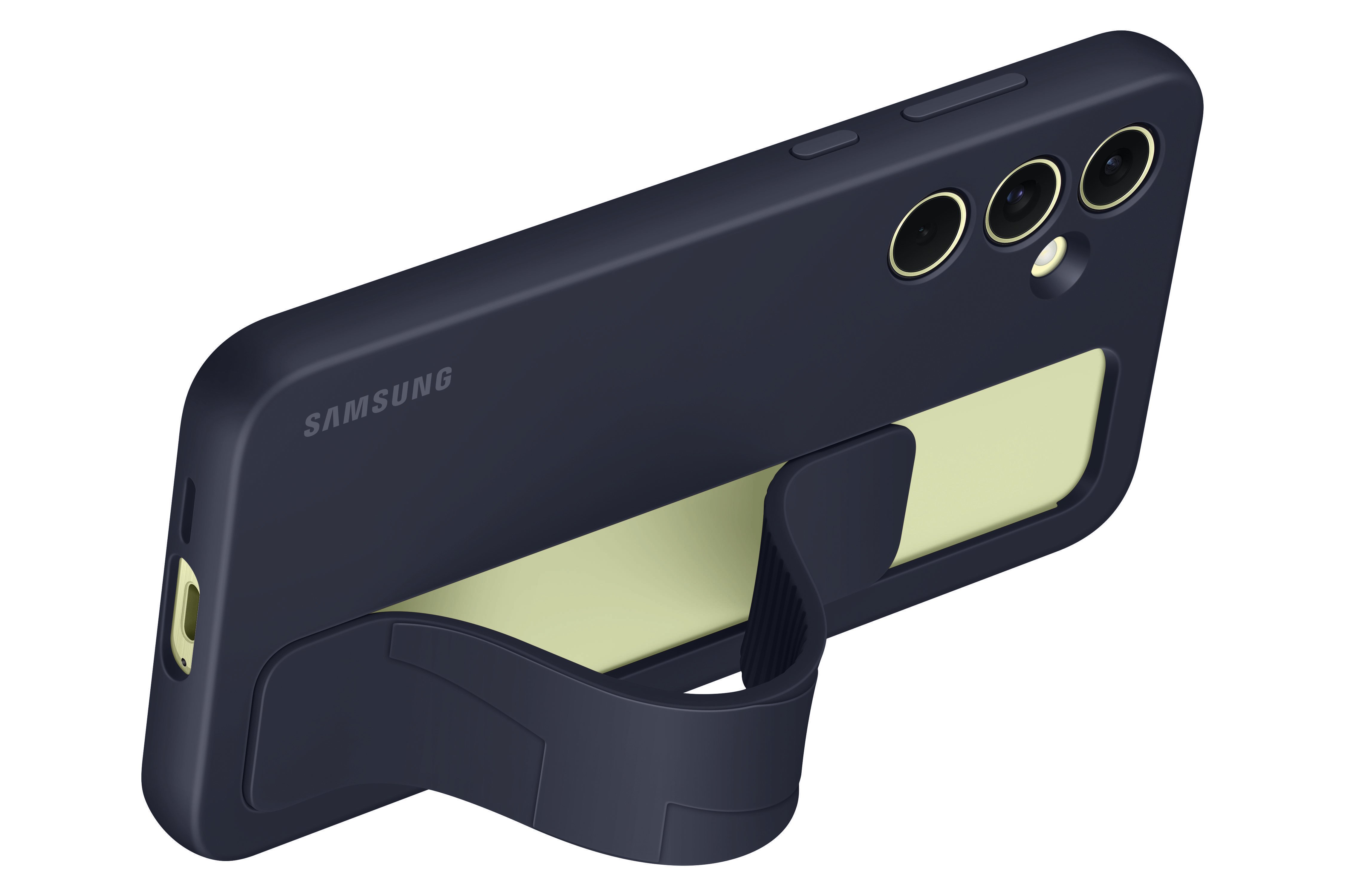 EF-GA556 für Galaxy A55 Standing Grip Case Blue Black Handyhülle