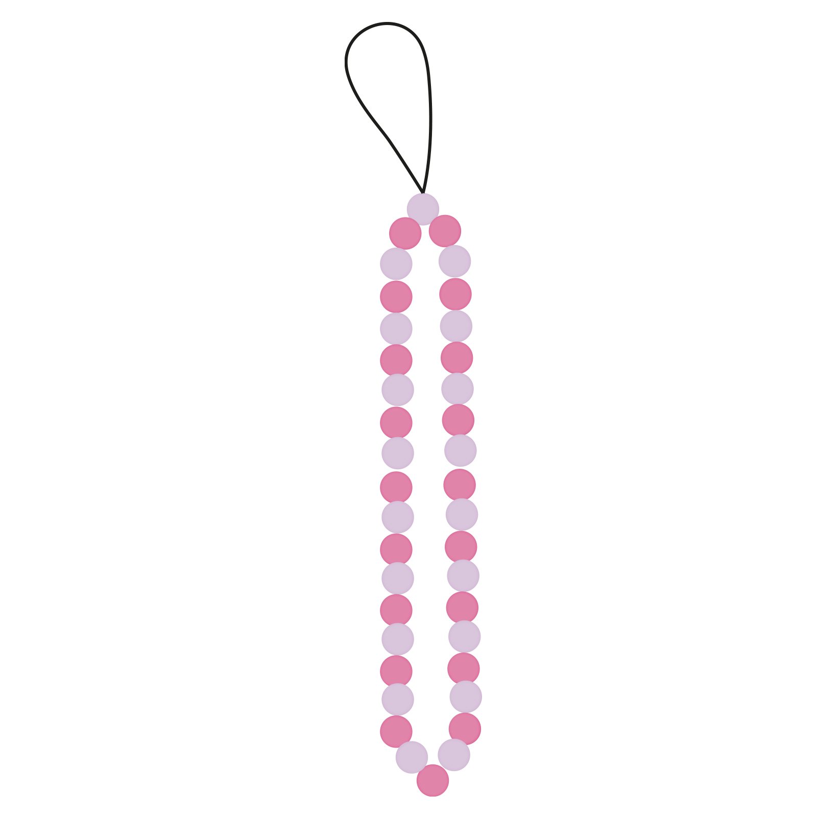 Jelly Beads – Handgelenkband für Smartphones, Pink-purple