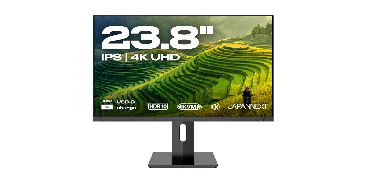 JN-IPS2380UHDR-C65W-HSP, Schwarz, 23,8 Zoll, 4K, IPS, 60 Hz, 8 ms Monitor