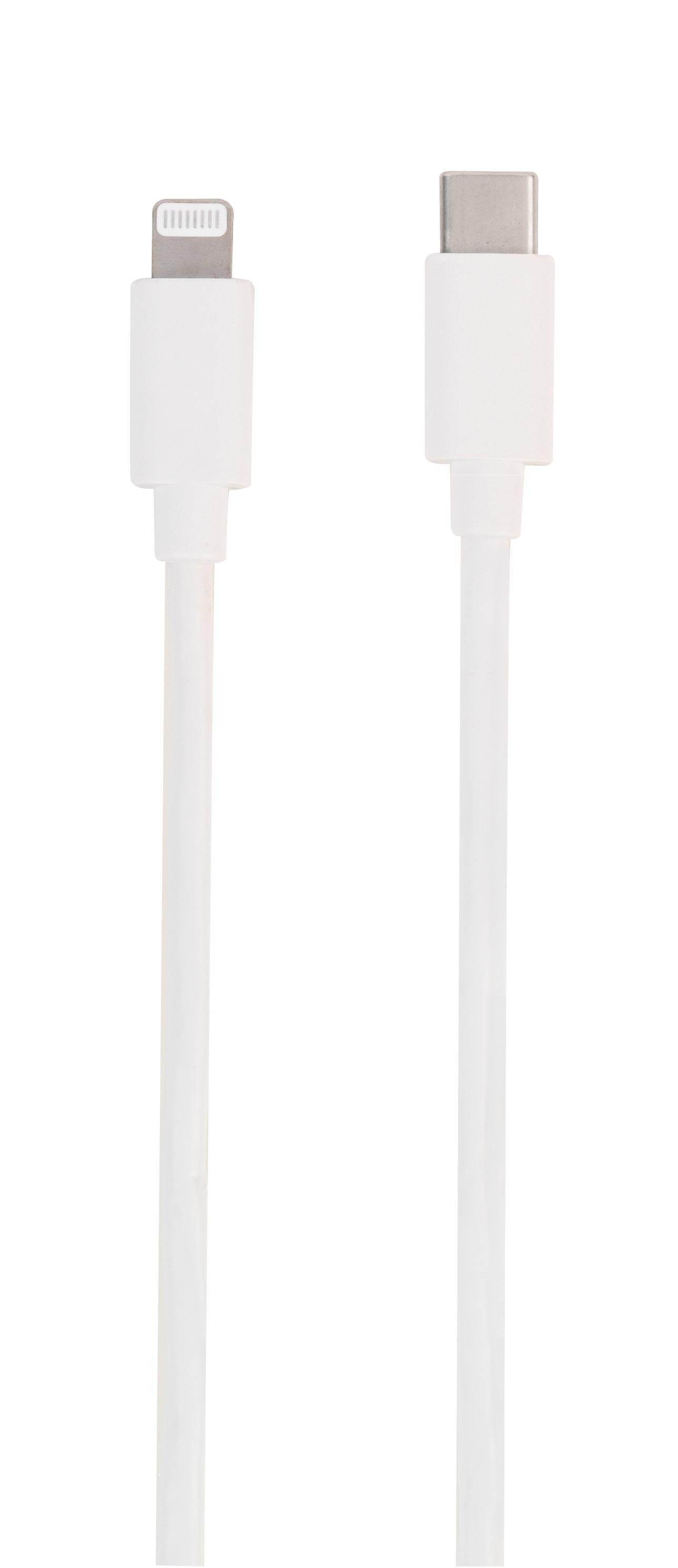 Charging Cable, Lightning auf USB-Type-C™ Daten- u. Ladekabel, weiß 0,5 m (62758)