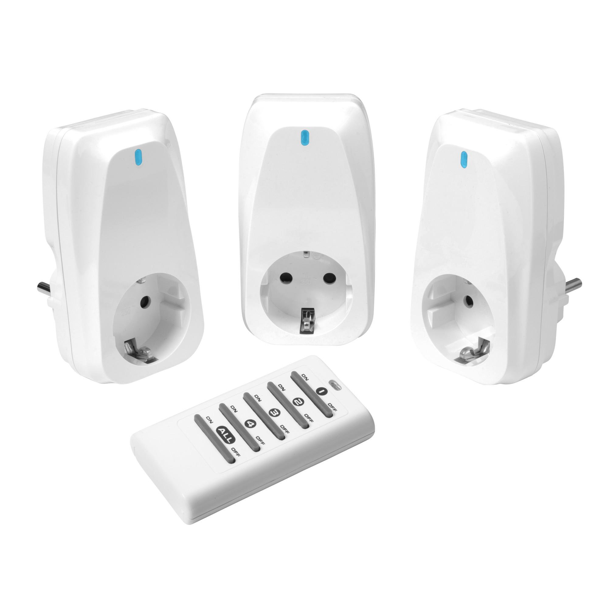 Funksteckerset 3fach, vorprogrammiert, 1.150W, weiss (61172)