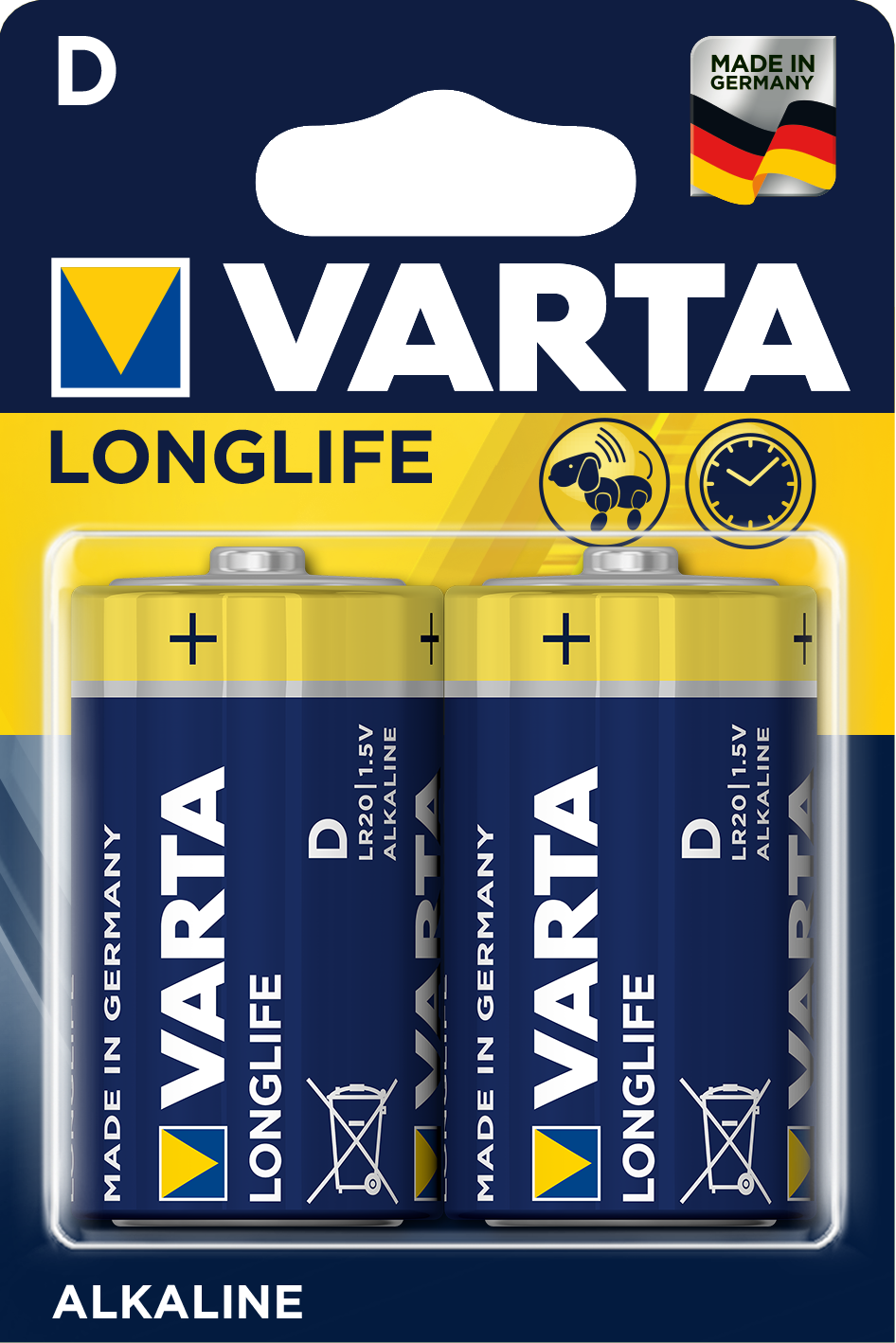 LONGLIFE D, 2er Blister Batterie