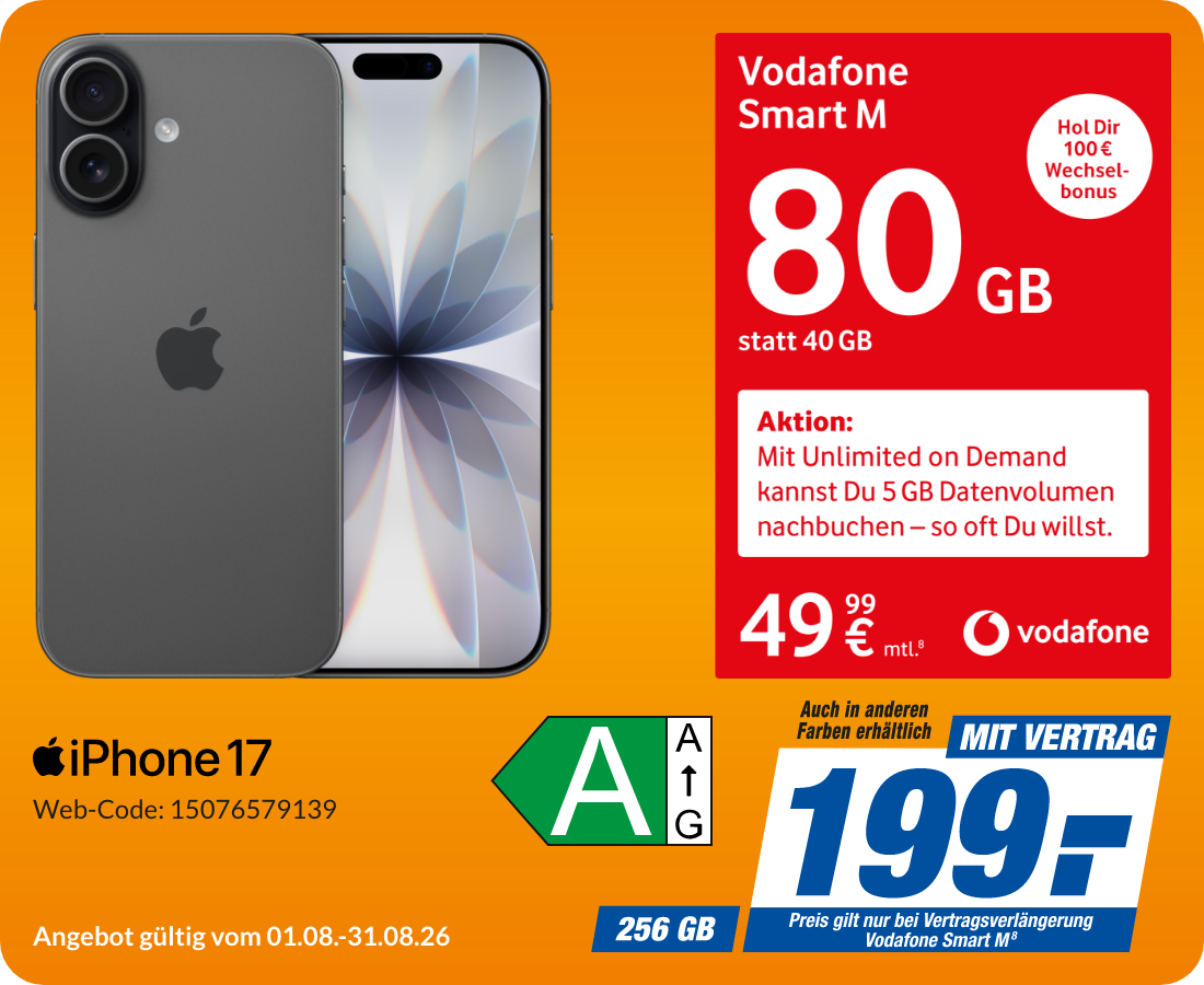 iPhone 17 mit Smart M für 199€!